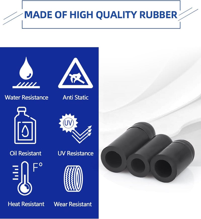 Easily 143 Pcs Rubber Vacuum Caps Assortment, 15 Sizes Rubber Caps, Hose End Caps for Carburetor, Manifold, Automotive 1/8" 1/4" 5/32" 3/16" 5/16" 7/32" 3/8" 1/2" 5/8" - Image 4